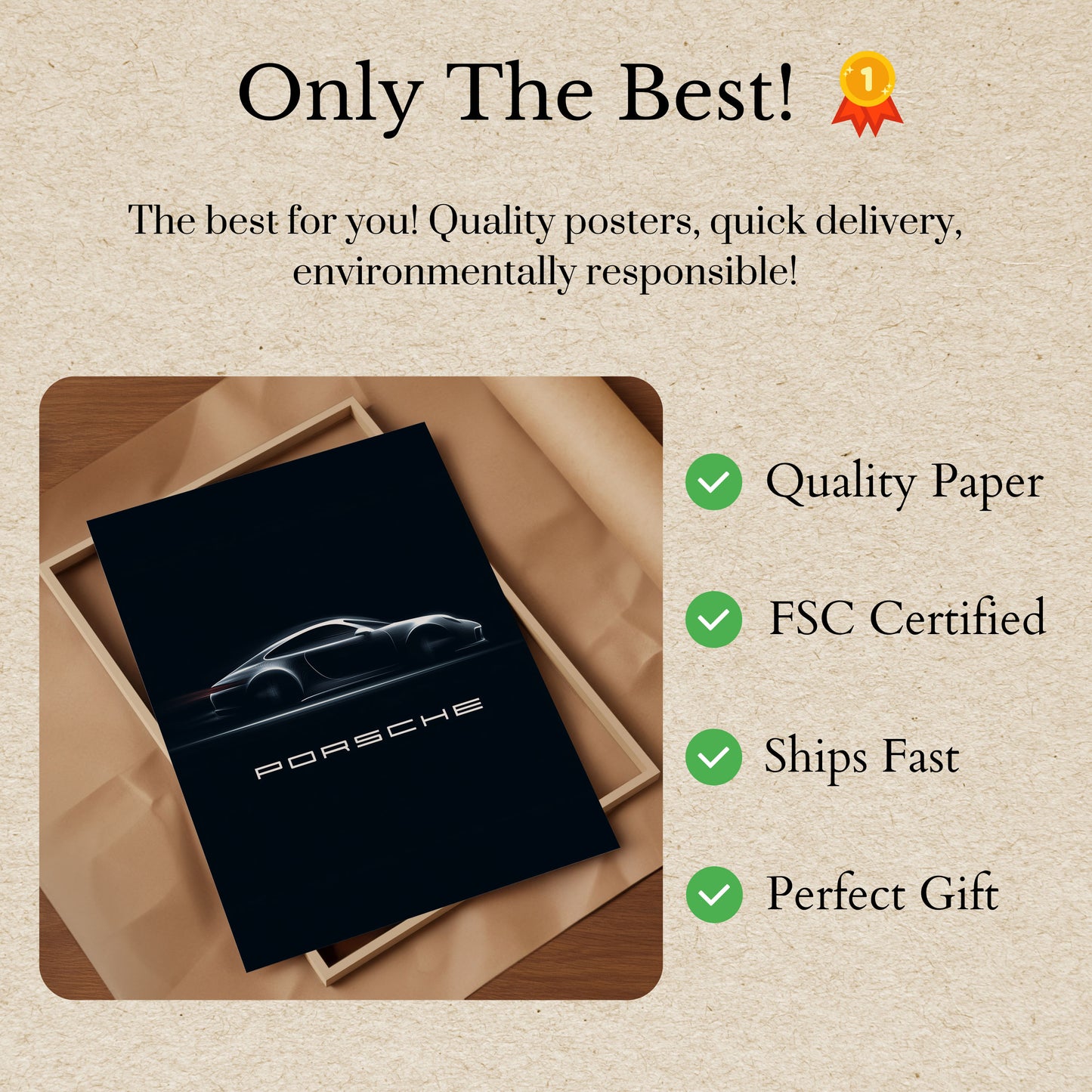 Porsche Speed Silhouette Poster