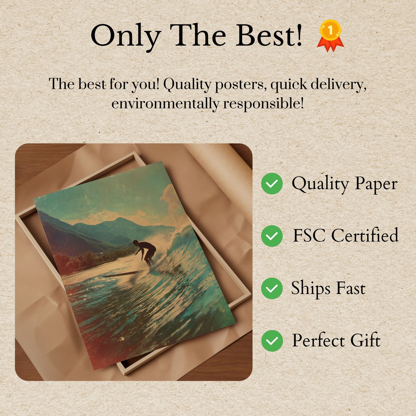 Mountain Wave Surfing Poster