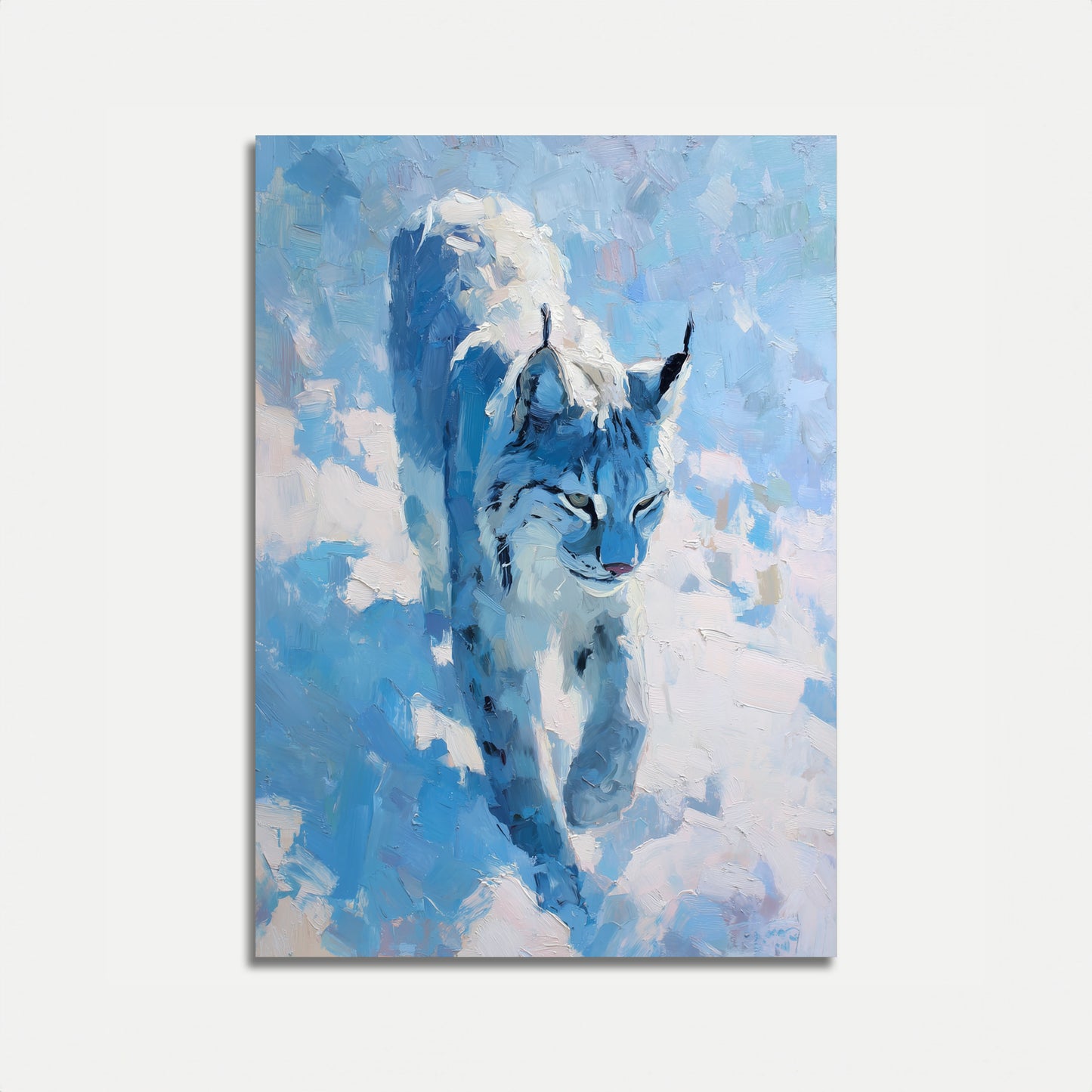 Cartel de Lince de las Nieves en Invierno