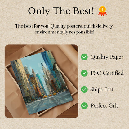 New York City Urban Landscape Poster