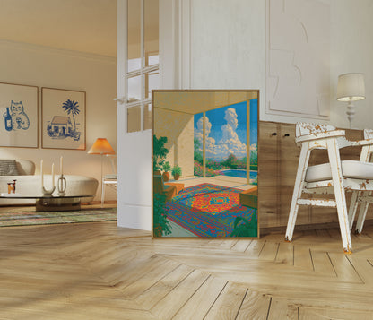 Middelhavsterrasse Hager Plakat