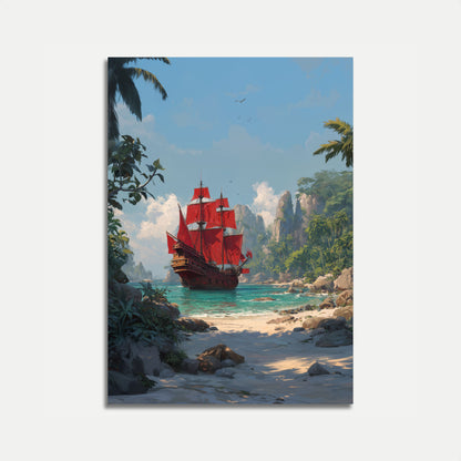 Scarlet Sails Tropical Adventure Poster