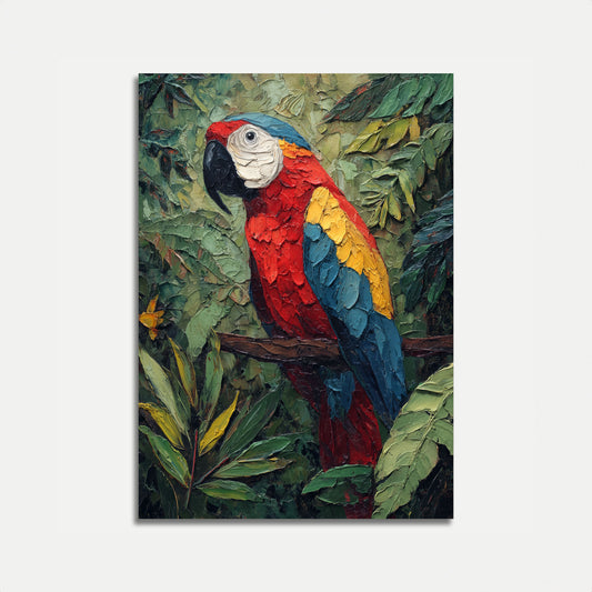 Colorful Macaw in Jungle Poster