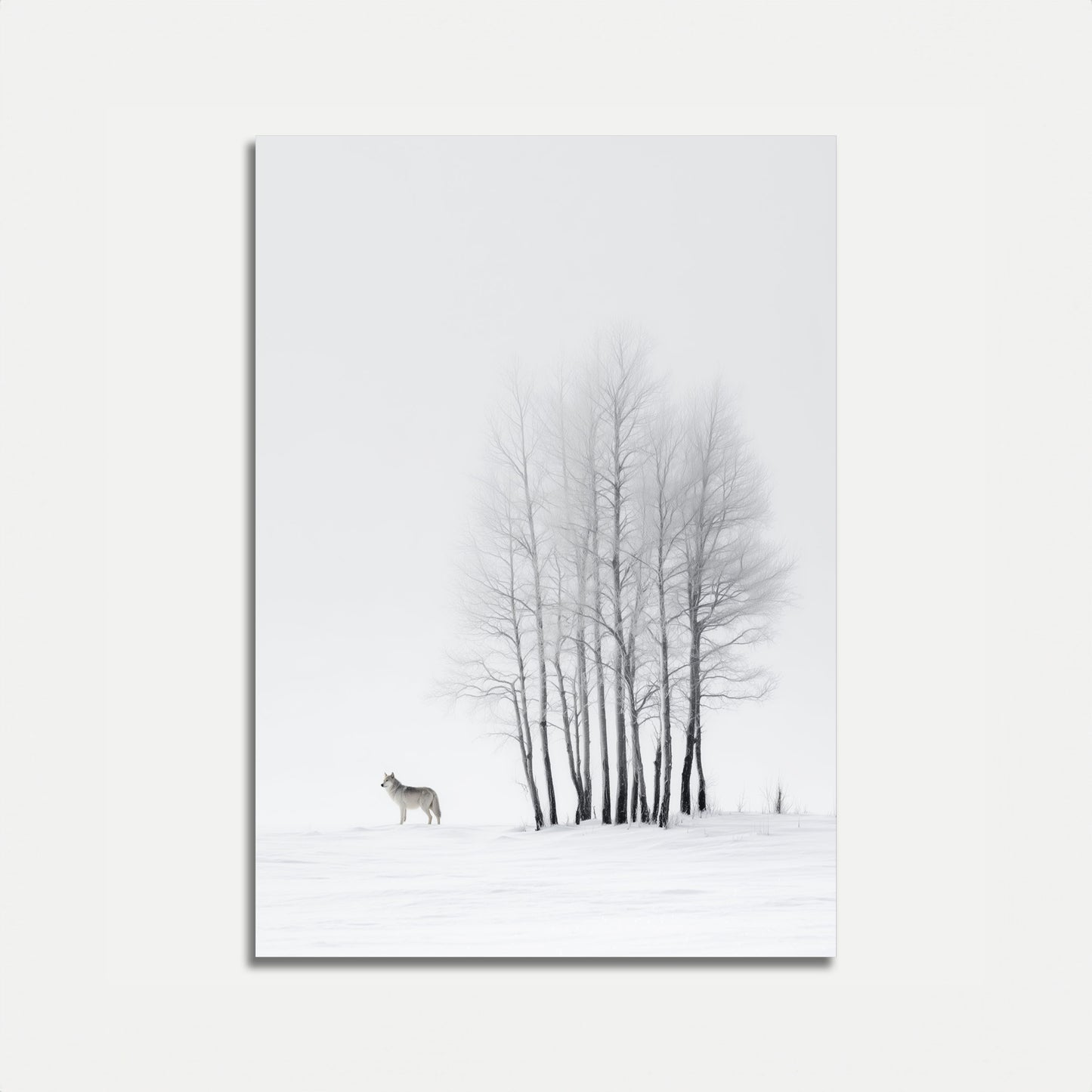 Winter Solitude Wolf Poster