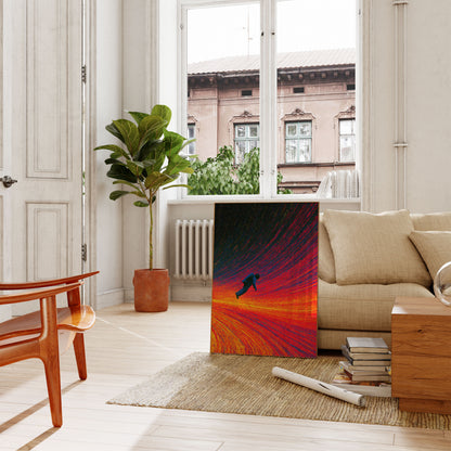 Astronaut Flying Through Space Poster