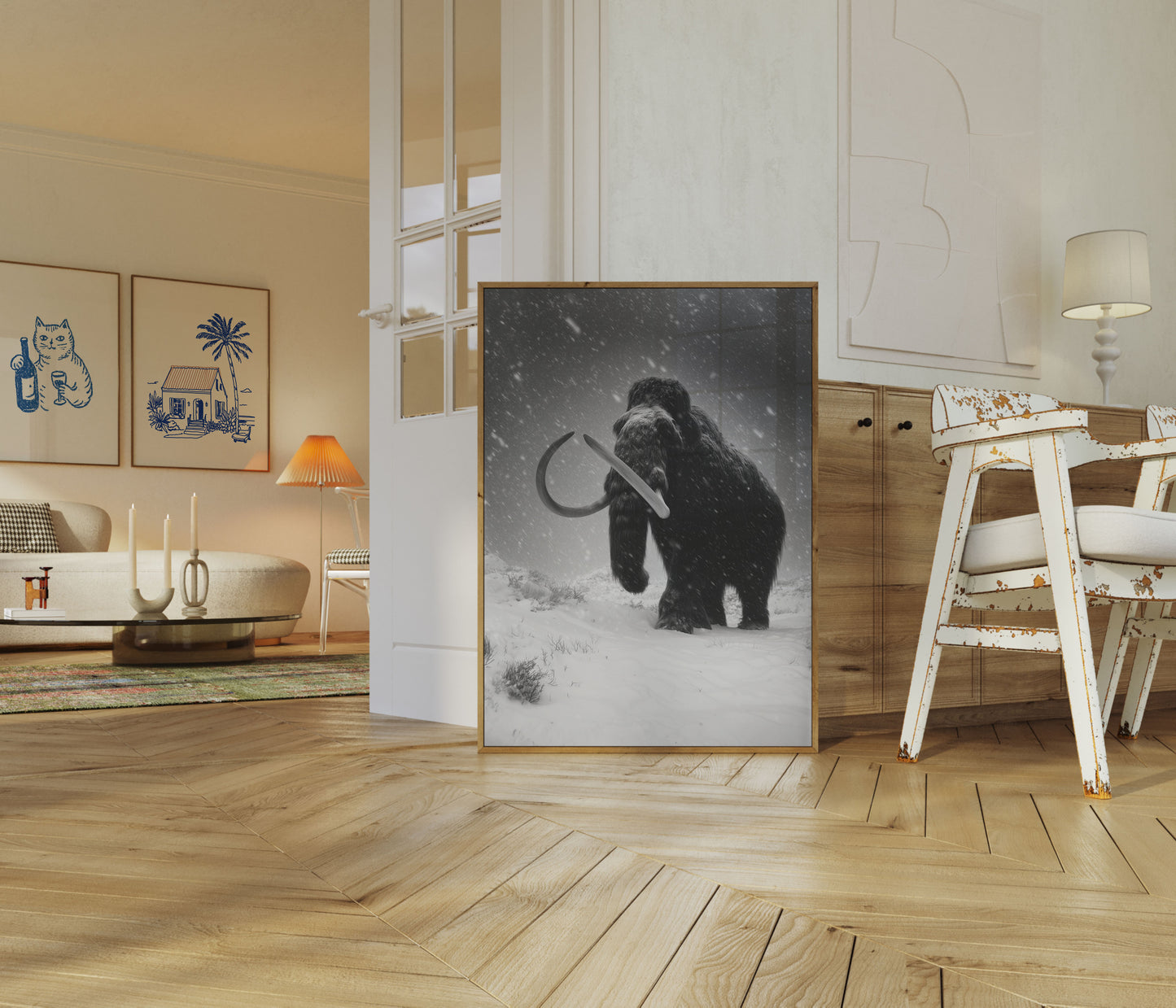 Antik Ulden Mammut Vinterposter