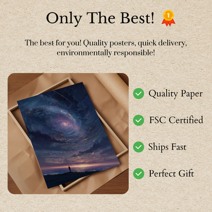 Kosmisk Galakse Spiral Plakat