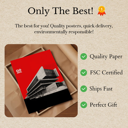 Concrete Brutalism Urban Architecture Poster