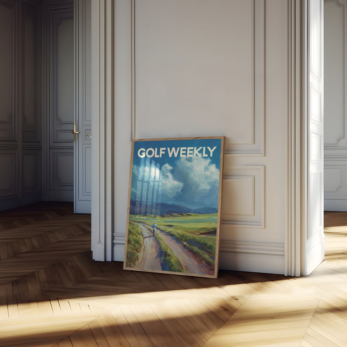 Póster de paisaje del viaje del golfista