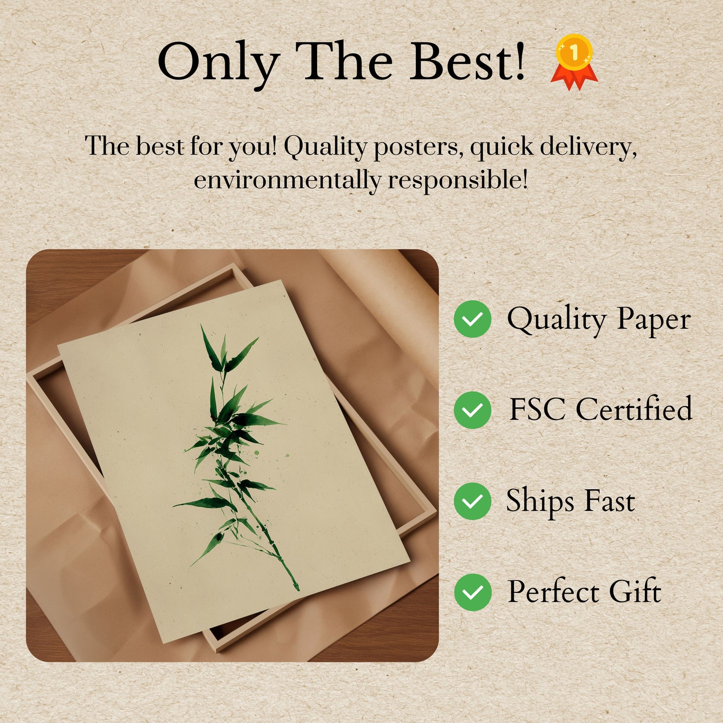 Minimalist Bamboo Branch Poster