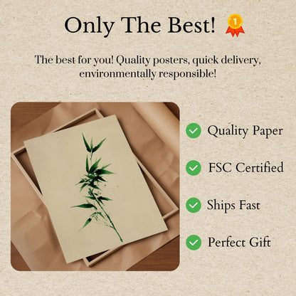 Minimalist Bamboo Branch Poster