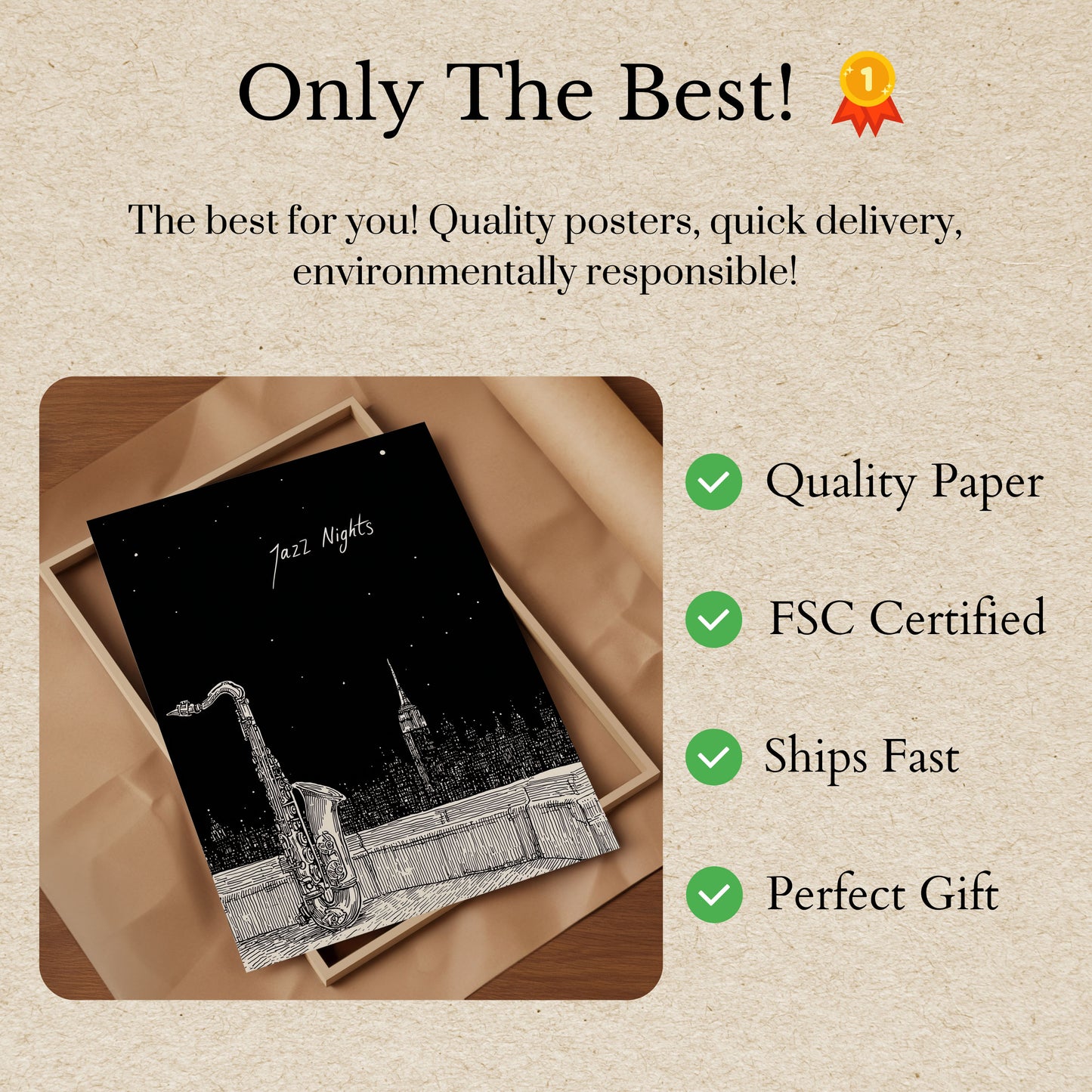 Starry Jazz Nights New York Poster