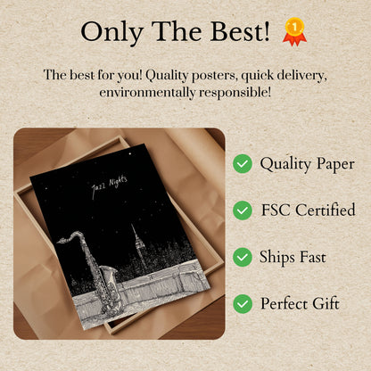 Starry Jazz Nights New York Poster