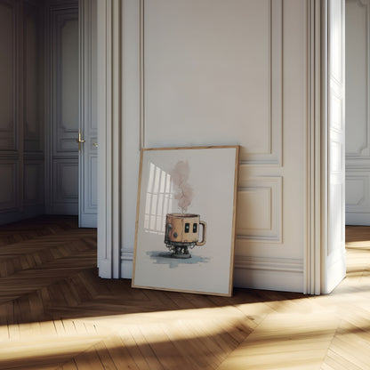 Steampunk Coffee Machine Poster