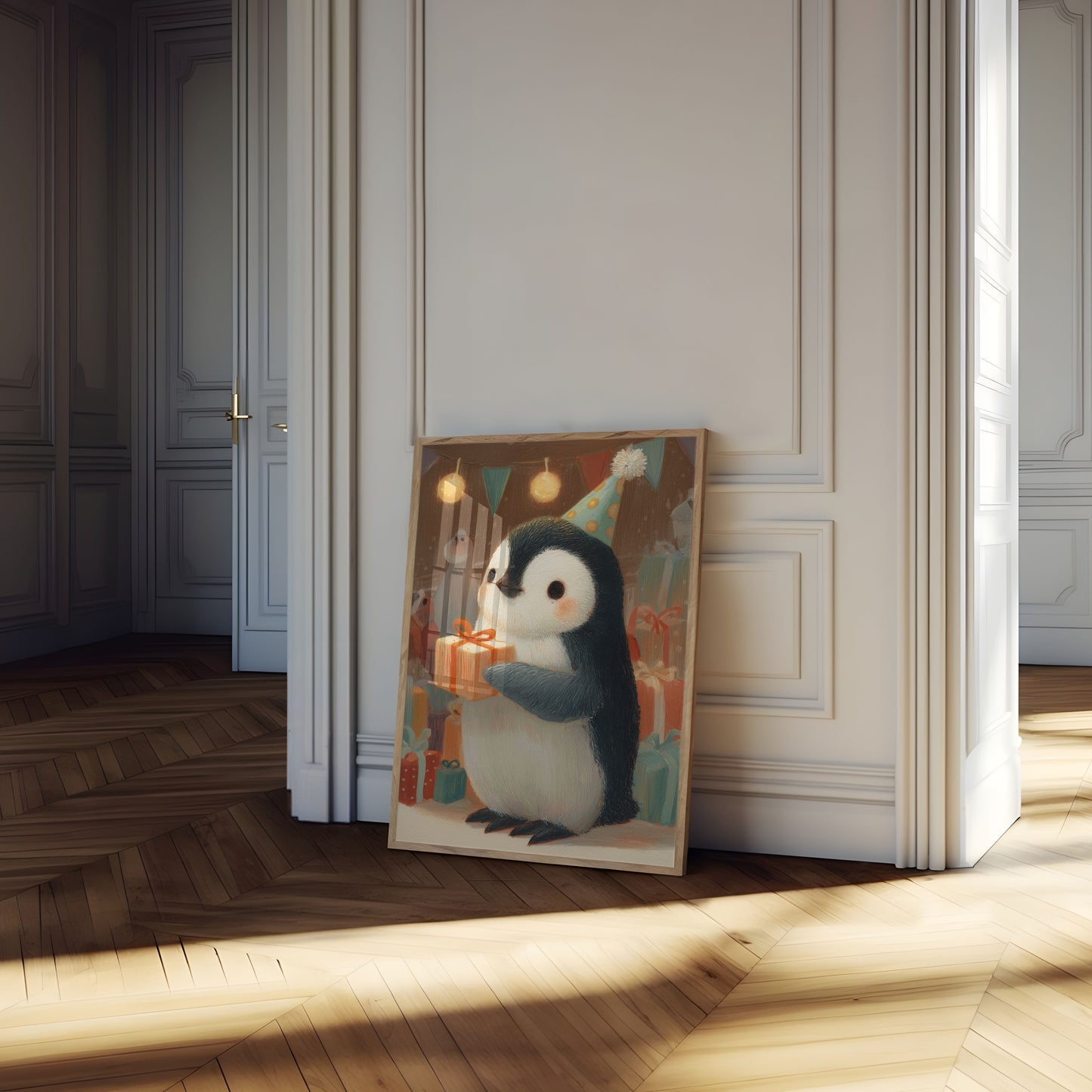 Affiche de Fête d'Anniversaire Pingouin