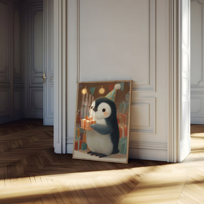 Affiche de Fête d'Anniversaire Pingouin