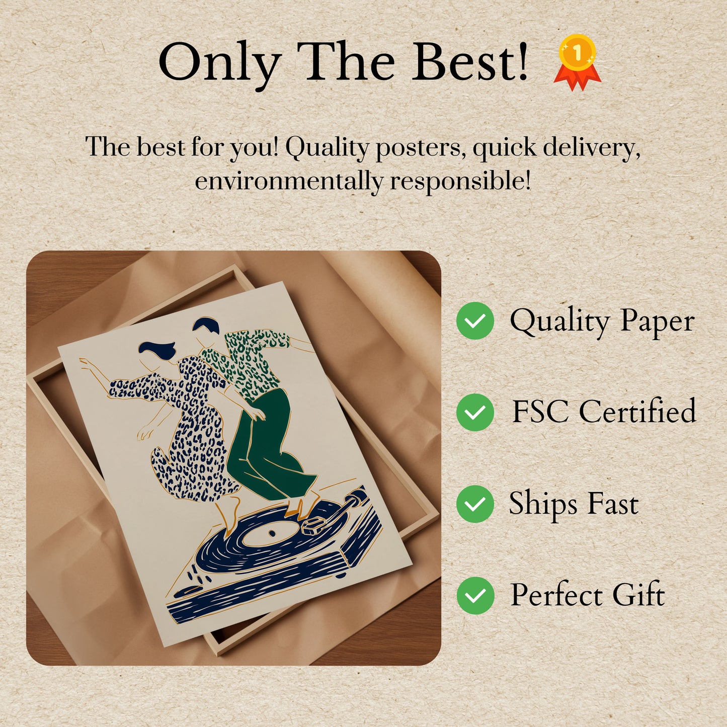 Dancing on Vinyl Groove Poster