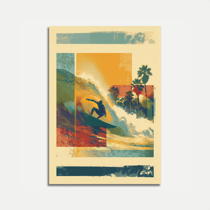 Póster de vibraciones de surf de California