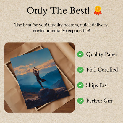 Mountain Yoga Zen Poster
