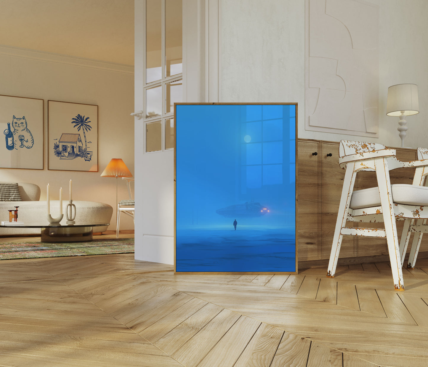 UFO Encounter at Dusk Poster