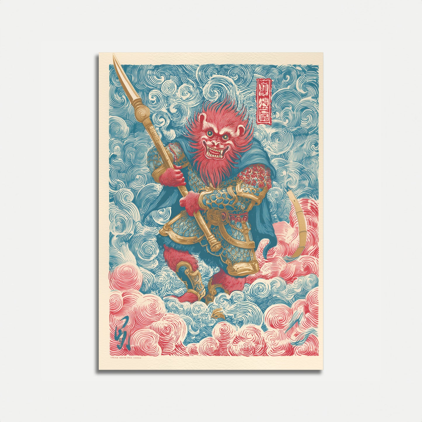 Fierce Mythical Warrior Poster