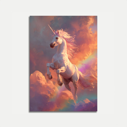 Poster dell'Unicorno Celeste Arcobaleno