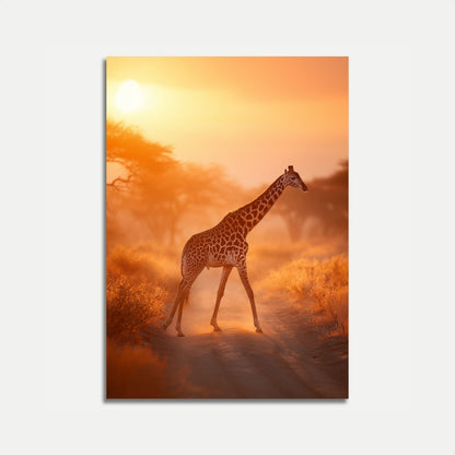 Golden Savanna Giraffe Poster