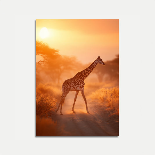Golden Savanna Giraffe Poster