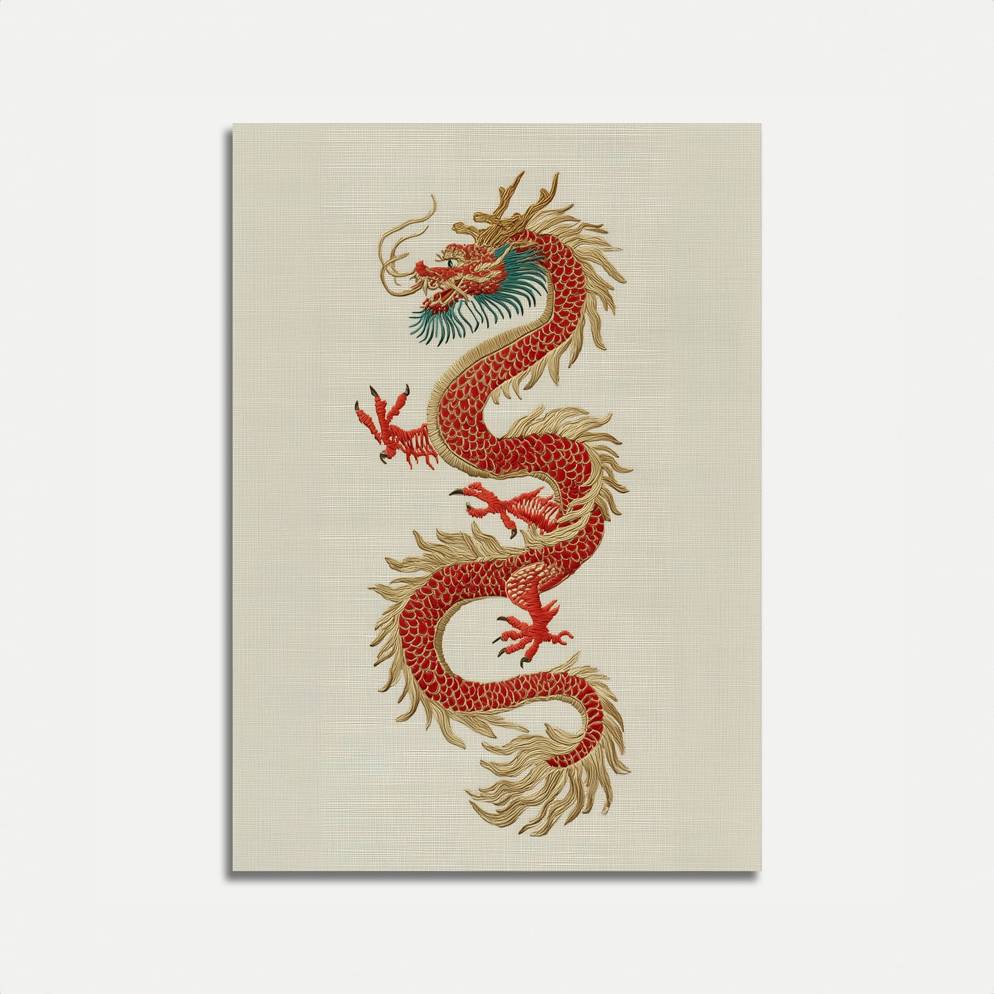 Póster artístico del Dragón Rojo Imperial