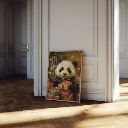 Christmas Panda Gift Wonderland Poster