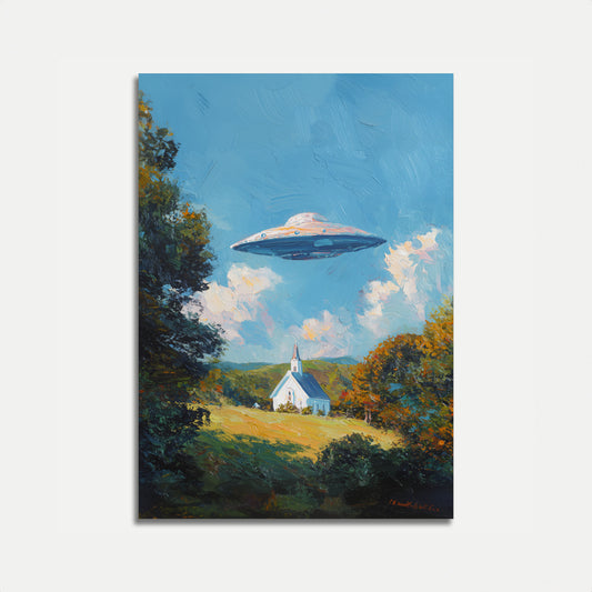 Heavenly Encounter UFO Poster