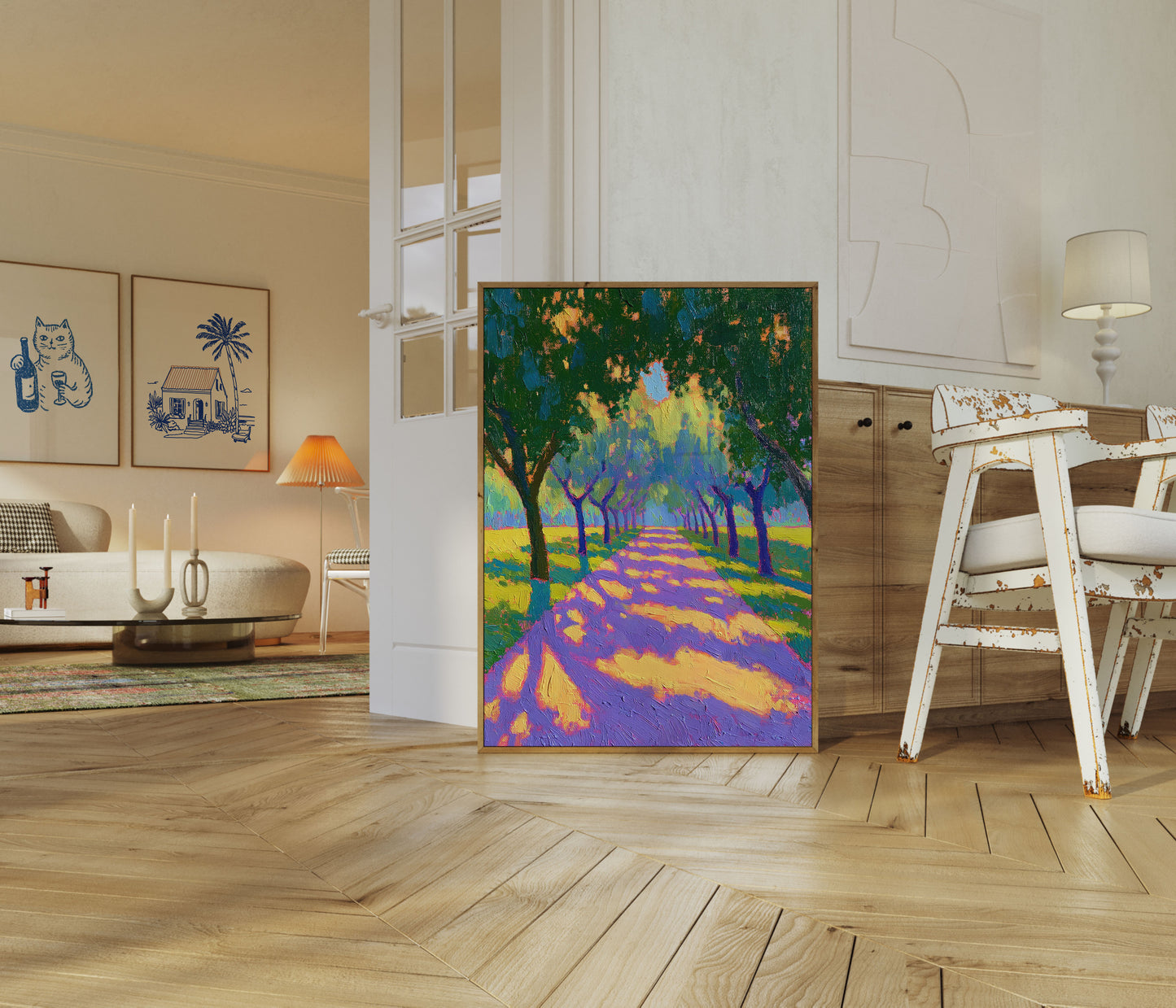 Purple Tree-Lined Path Poster