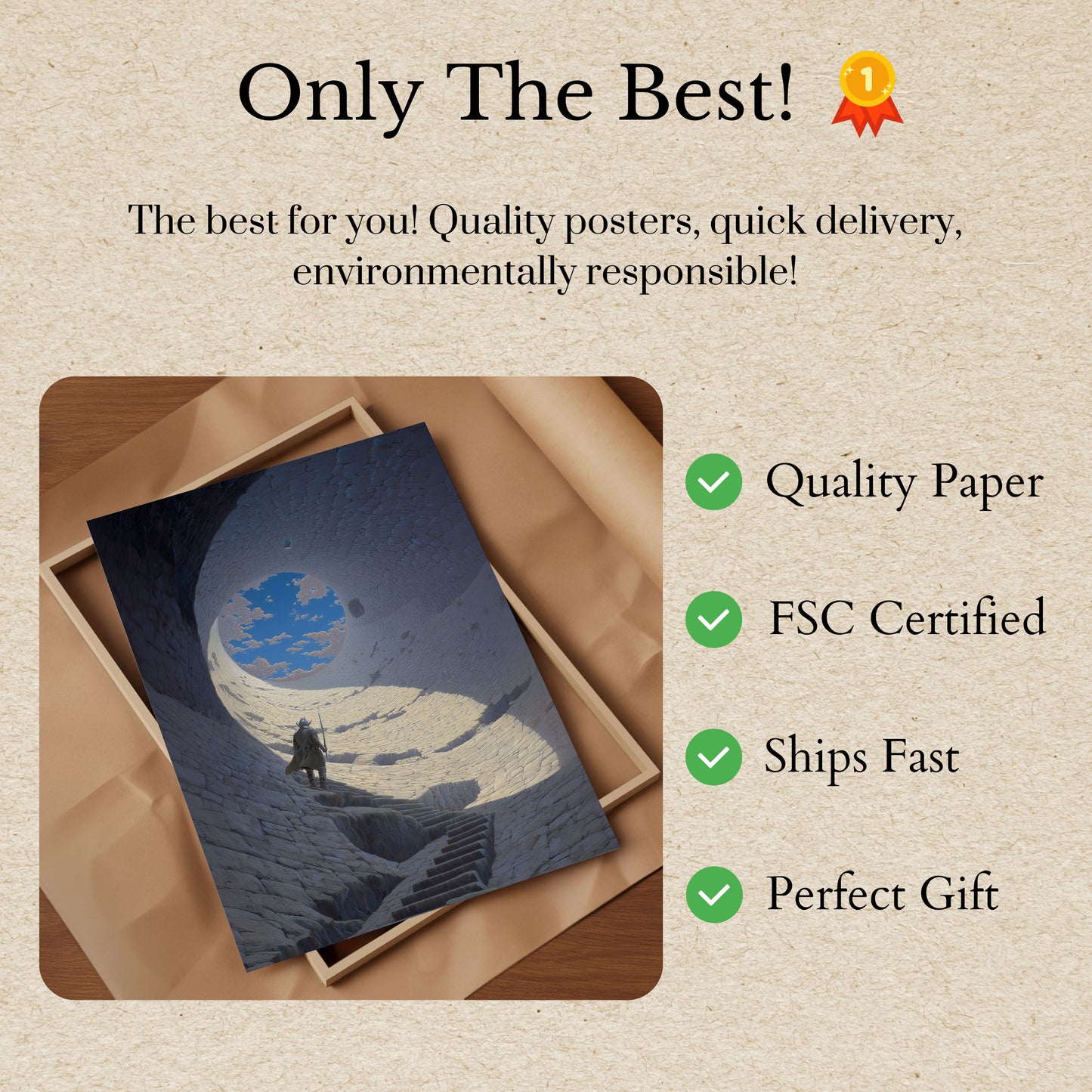 Warrior's Journey Through Stone Poster