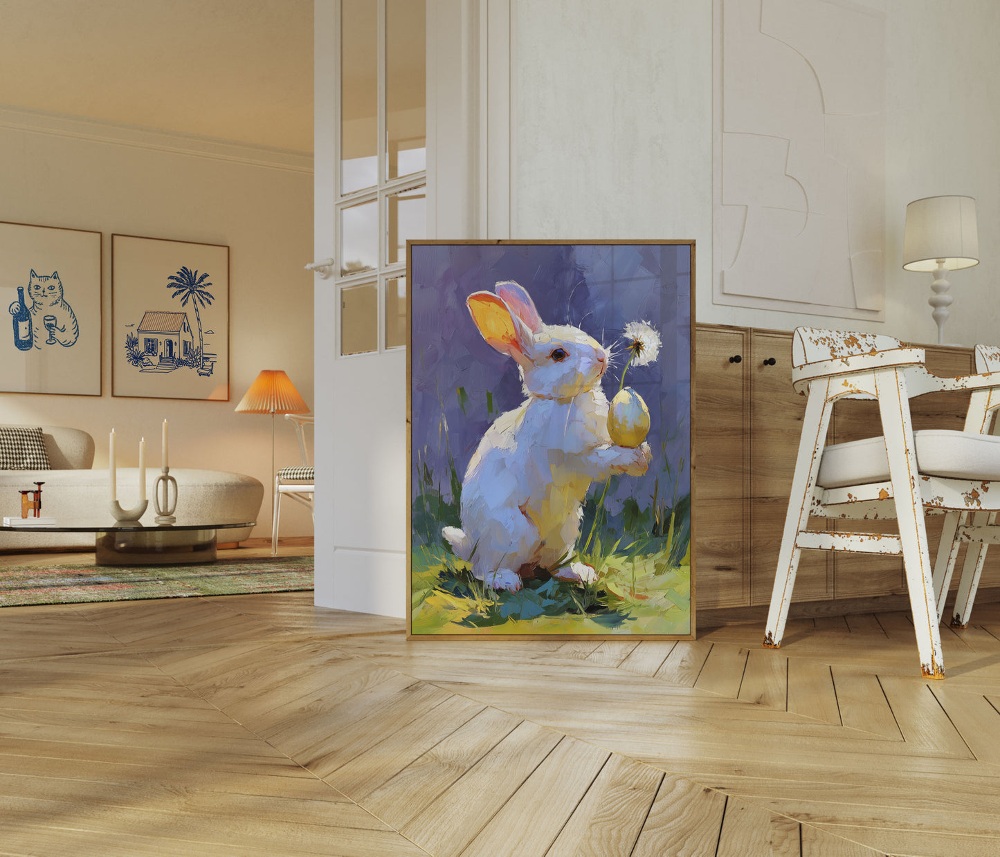 Flauschiger Häschen Frühlings-Poster