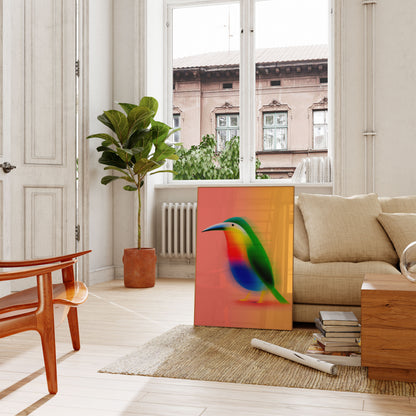 Vibrant Rainbow Bird Poster