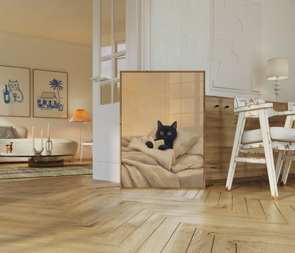 Pôster de Gato Leitor Acolhedor