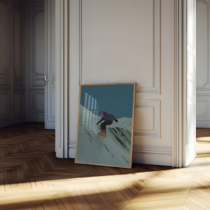 Snowboarding Mountain Rush Poster