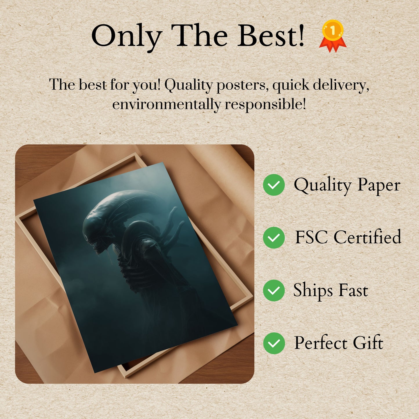 Extraterrestrial Creature Dark Poster