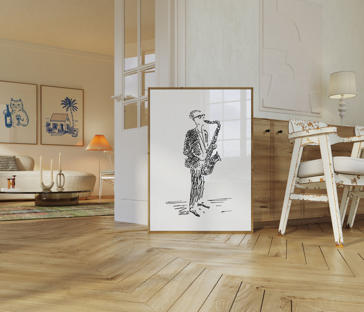 Jazz Saxofonmusiker Plakat