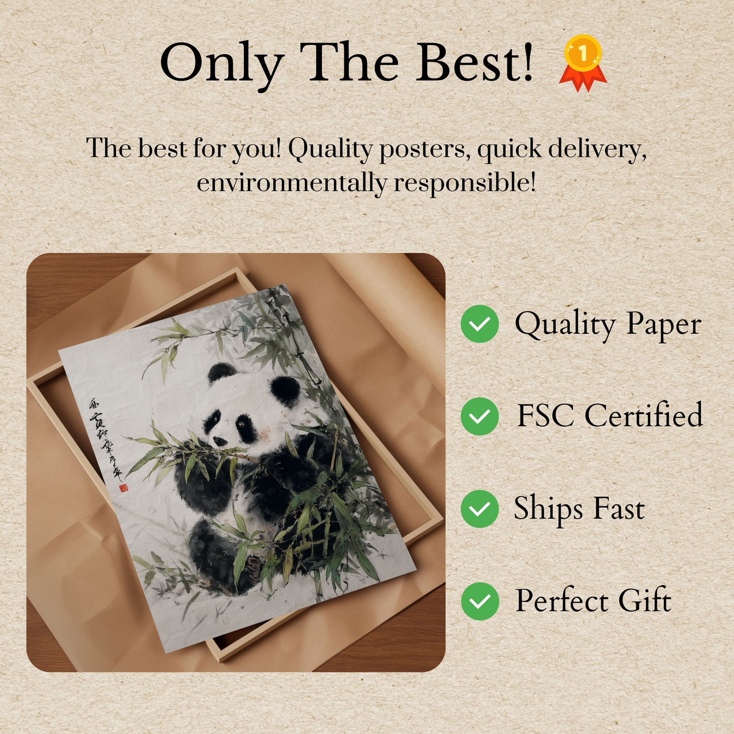 Gentle Panda Bamboo Sanctuary Poster