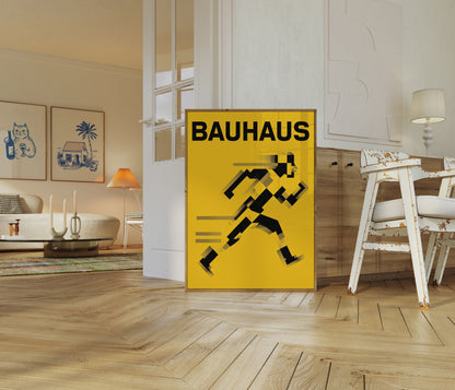 Bauhaus plakát s běžící postavou