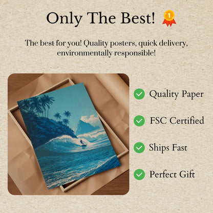 Tropical Wave Rider Poster