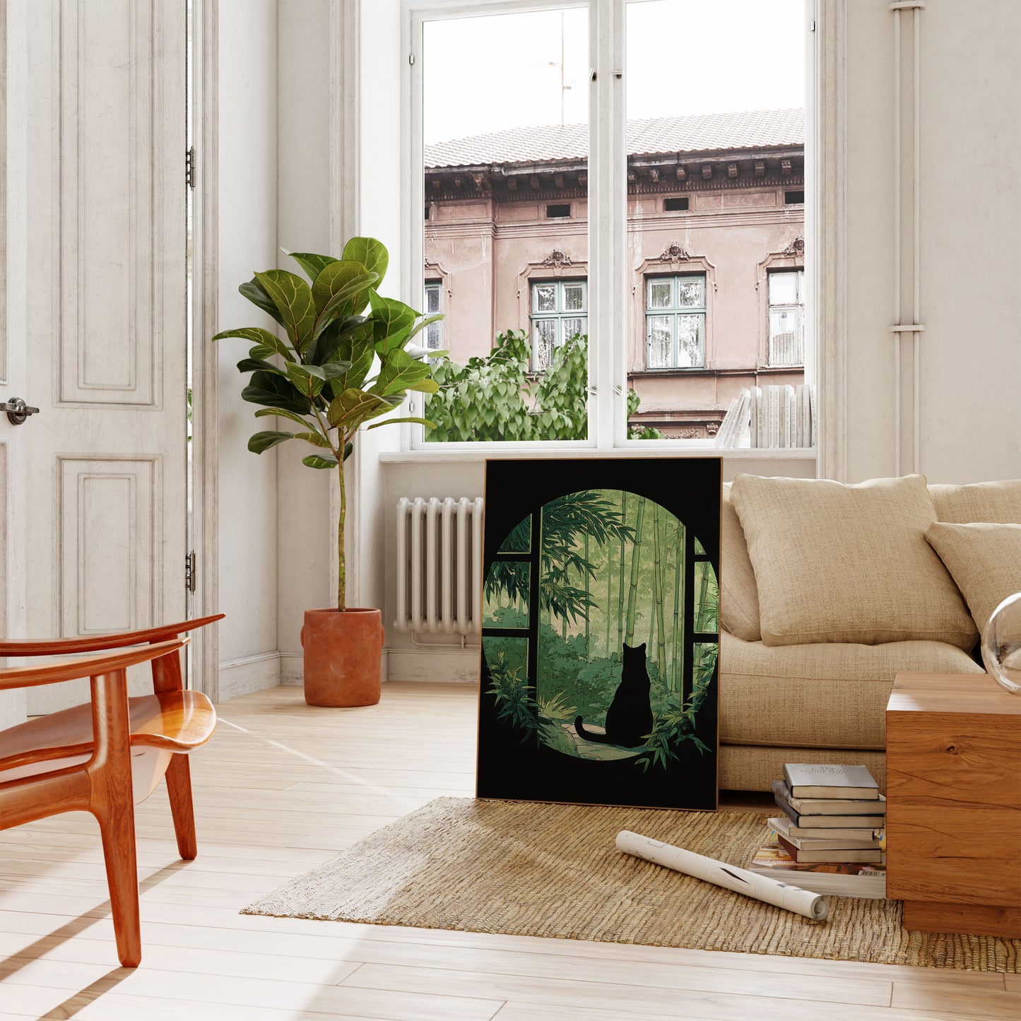 Kat i Bambuskoven Plakat