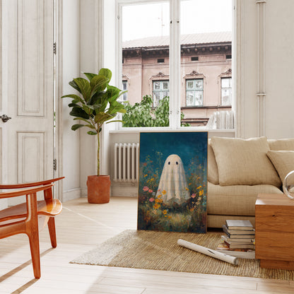 Ghostly Garden Halloween Poster