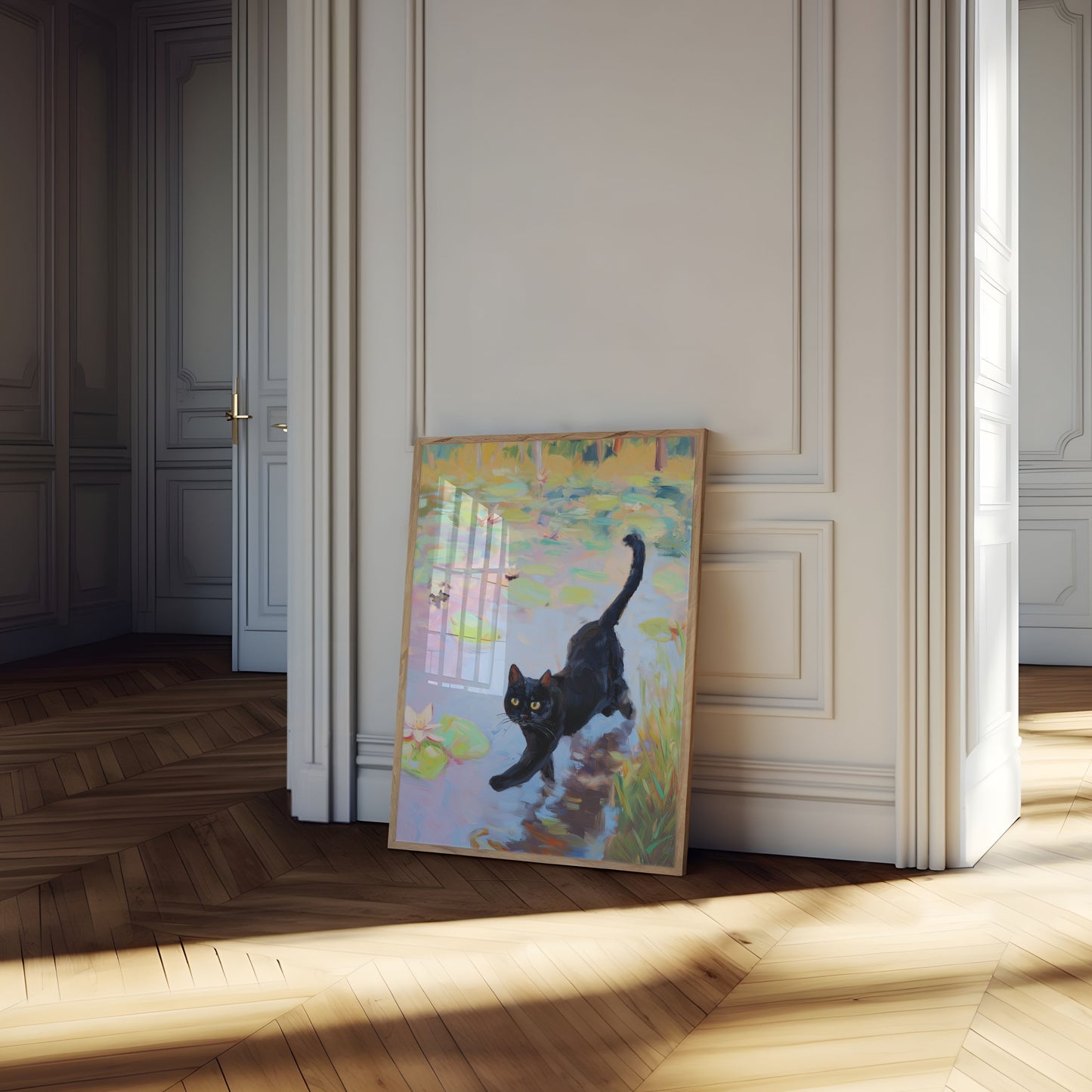 Affiche Chat Noir près de l'Étang aux Nénuphars