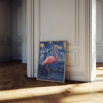 Sterrennacht Flamingo Poster