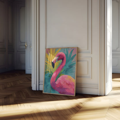 Vibrant Pink Flamingo Poster