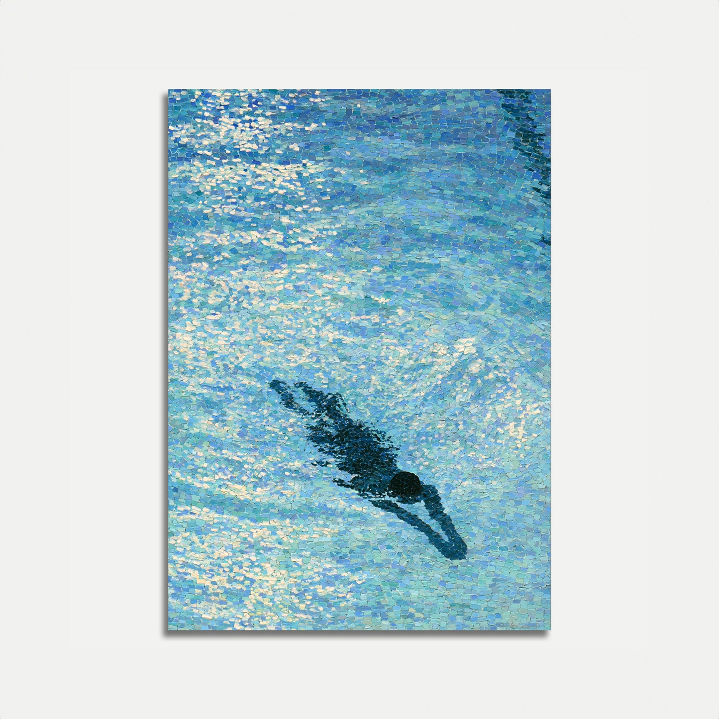 Swimming Whale Ocean Poster