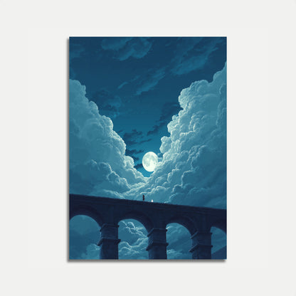 Moonlit Bridge of Dreams Poster