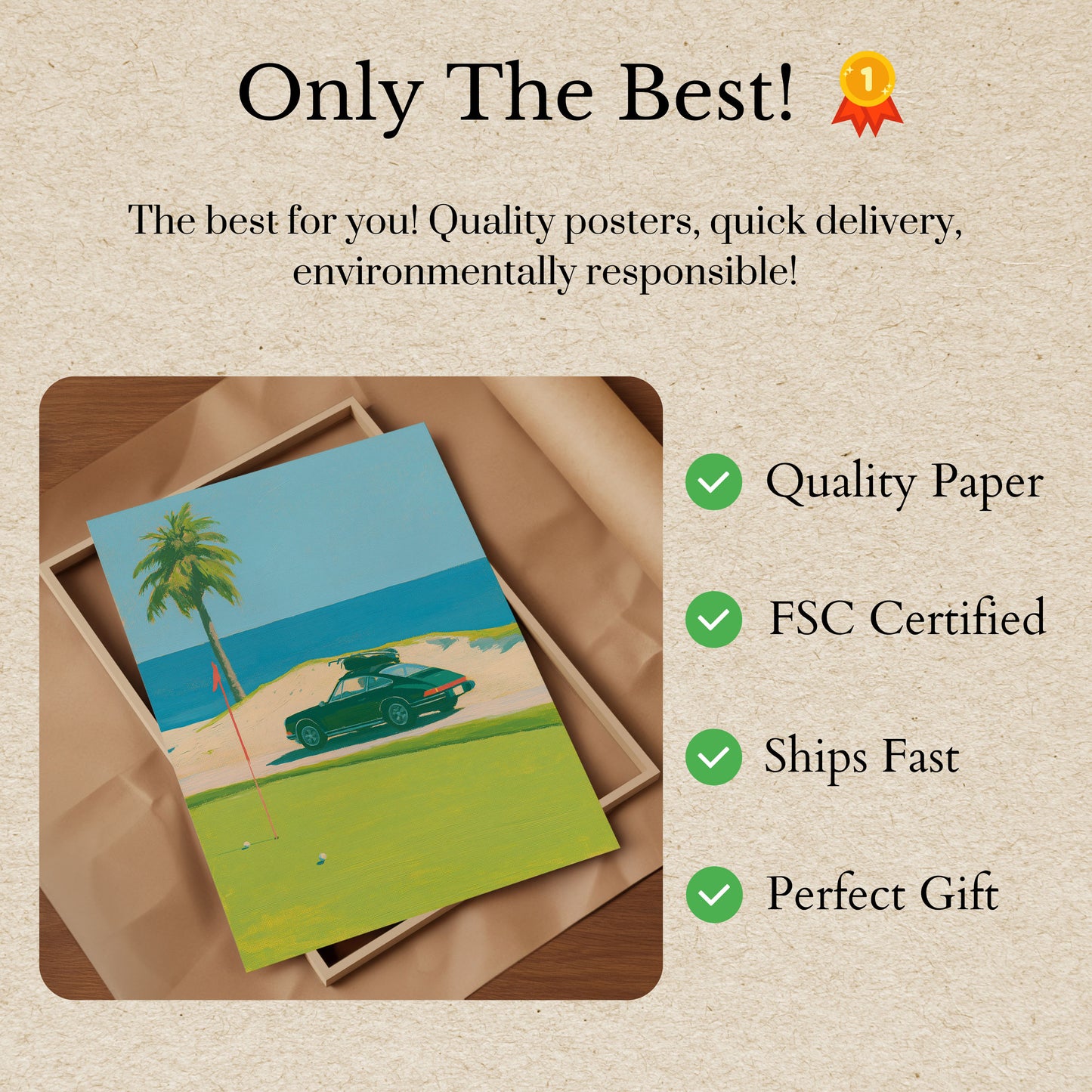 Vintage Golf Course Paradise Poster